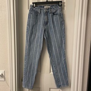 Pacsun baseball striped high waisted moms jeans !